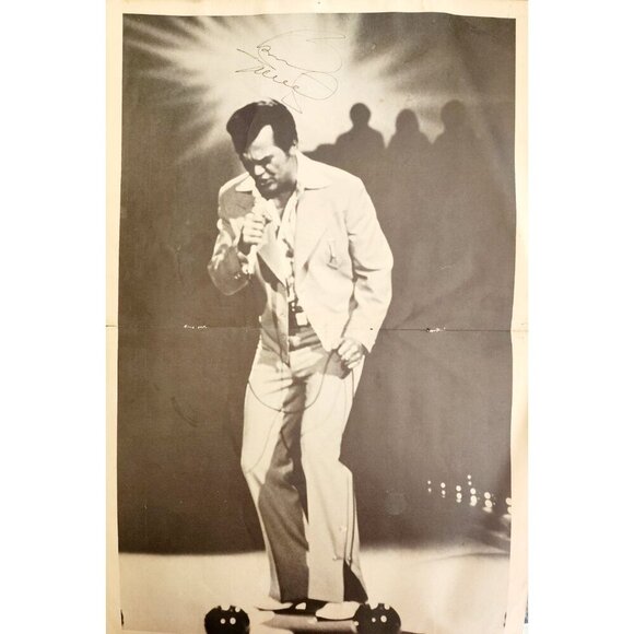 1975 Conway Twitty SIGNED Tour Booklet Mickey Gilley 4 Autographs w/ Poster DWR5 - Picture 4 of 9